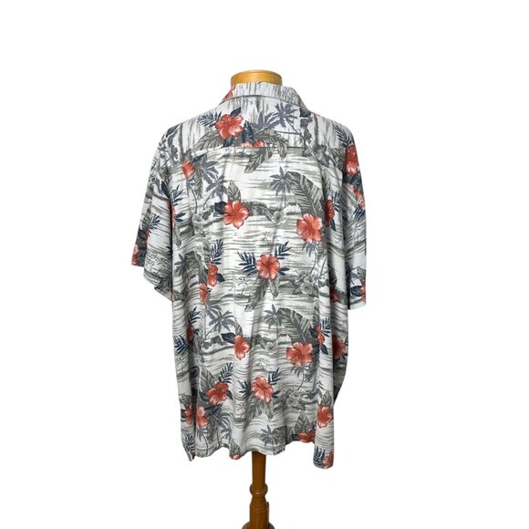 Vintage mens Hawaiian shirt silk blend by Island Blue Size 4X - Picture 4 of 7